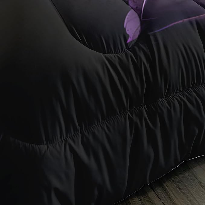 Death Skull Heads King Size Comforter Sets,Horror Themed Gothic Bedding for Kids Teens Boys Room Decor,Mysterious Floral Spider Western Comforter Sets with 2 Pillowcases.
