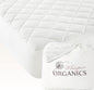 100% Cotton Organic Mattress Pad - Luxury Quilted Mattress Topper Protector Plush & Breathable Machine Washable Design - Fairtrade & GOTS Certified Premium 400GSM Thick with Deep Pocket (Cal King)