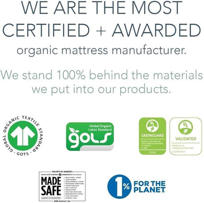 Naturepedic Organic Waterproof Mattress Protector Pad - Washable & Reusable Fitted Stretch Knit Mattress Cover - Highly Absorbent Bed Incontinence Pads - Breathable Fitted Cover for King 9"-16"