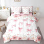 Erosebridal Kawaii Pink Bowknot Bed in A Bag | Flower Bow Decorations Bedding Set for Girls Preppy Coquette Bows Comforter Sets with Sheets, 7 Pieces Romance Bed Set Bedroom Decor (Queen)