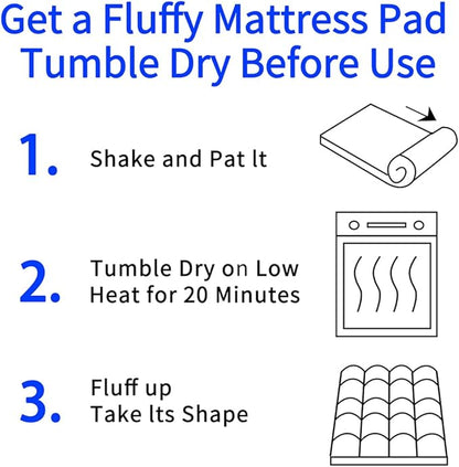 California King Size Quilted Fitted Mattress Pad Cover with Deep Pocket Fitted 8" - 21", Ultra Soft and Comfortable, Breathable (White, California King)