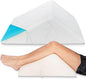 The Angle Wedge Pillow for Back Pain Relief – Leg Elevation Pillow for Bed, Knee Wedge Bolster Pillow for Lower Back Support, Triangle Foam Cushion for Sleeping & Comfort (Large)