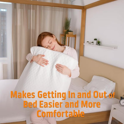 Fsa Eligible Wedge Pillow for Sleeping -Post Surgery Pillow -Unique Curved Design -Memory Foam- Incline Pillow for Elevation,Pregnancy,Reading,Back & Knee Support,Breathing –,Washable Cover
