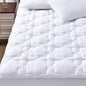 CozyLux California King Mattress Pad Deep Pocket Up to 21" Non Slip Cotton Cooling Mattress Topper Breathable and Soft Mattress Cover Thick Pillowtop 450GSM Bed Mattress Pad (72x84) Inches White