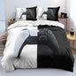 Full Size Comforter Cover Set with Pillowcases - Gamer Bedding Set & Duvet Cover, Dual-Contrast Gamepad Art (White & Black Split Design) for Gaming-Themed Bedrooms