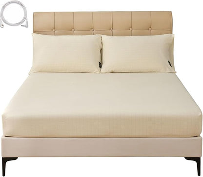 Grounding Sheets King, 12% Silver+88% Organic Cotton, Fitted Grounded Bed Sheet Deep Pocket for Improved Sleep & Wellness (White, King - 78"x80"x15")