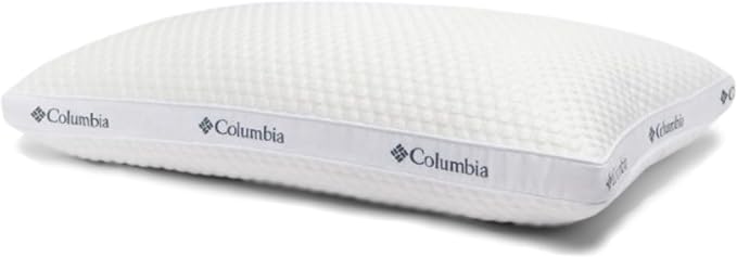 Columbia Comfort Ice Fiber Side Sleeper Down Alternative Bed Pillow with Polyester Fiberfill, Supportive Cooling Double Sided Breathable Cover (Side Sleeper, Standard/Queen)
