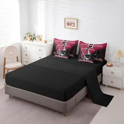 Feelyou Football Comforter Set Queen Size 7 Pieces Ball Games Bedding Set for Kids Boys Girls Rugby Bed in a BagFootball Bedroom Decor Rugby Sports