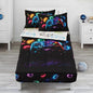 Holawakaka Kids Zipper Bedding Gaming Comforter Set, Boys Girls Twin Size Galaxy Gamer Print Zippered Bed Sets, Child Cartoon Dorm Zip Bed-in-A-Bag