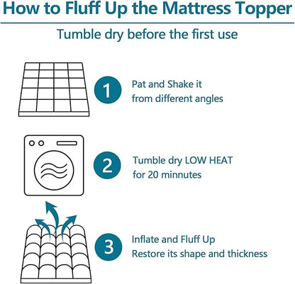 CHOKIT Queen Mattress Topper, Extra Thick Pillow Top Mattress Pad for Back Pain Relief, Cooling Bed Topper Mattress Cover with 8-21 Inch Deep Pocket