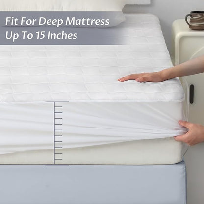 Queen Size Electric Heated Mattress Pad - Multi Zone Bed Warmer with Memory & Preheat Functions, 10 Heat Settings Dual Control for 1-12 Hours Auto Off, Lighted Button