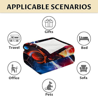 Gamer Blanket for Boys - Kids Blankets Gifts for Gaming - 30" x 40" Plush Comfy Cool Throws for Sofa, Couch