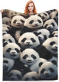 Cute Baby Pandas Blanket Gifts for Panda Lover Adults Kids Girls Flannel Throw Blankets Soft Fuzzy Lightweight for Home Decor Couch Bed Sofa 50x40 Inches
