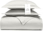 BOLL & BRANCH Signature Hemmed Duvet Set - Twin/Twin XL, Mist - Luxury 100% Organic Cotton - 1 Duvet Cover, 2 Shams - Buttery Soft, Hidden Closures