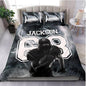 Personalized American Football Bedding Set, Kids 3 Piece Duvet Cover Set with Pillow Shams for Teens Boys, NO Comforter, Twin Size for Rugby Lovers (Football 06)
