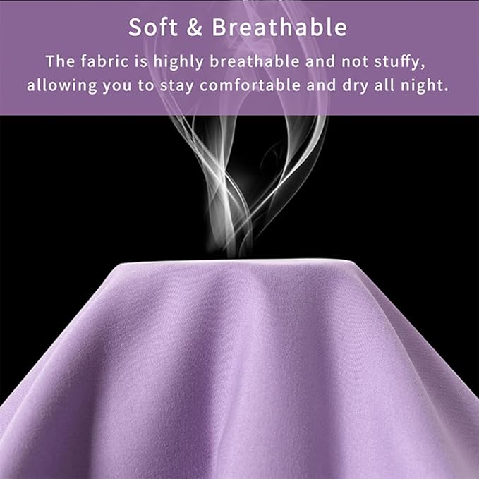 2 Pack Body Pillowcase 20 x 48 Inches Soft Comfortable Not Shrink Microfiber Body Pillow Cover, Purple Body Pillow Cover with Hidden Zipper Closure