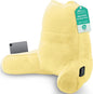 Sasttie Reading Pillow, Pillows for Reading or Relaxing – Ergonomic Support for Head, Neck, Back, and Lumbar, 21-Inch, Light Yellow