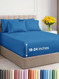 Extra Deep Cal King Sheet Set - 6 Piece Breathable and Cooling Sheets - Hotel Luxury Bed Sheets Set - Easy Fit - Soft, Wrinkle Free and Comfy Sheets Set - Royal Blue Sheet Set with Extra Deep Pockets