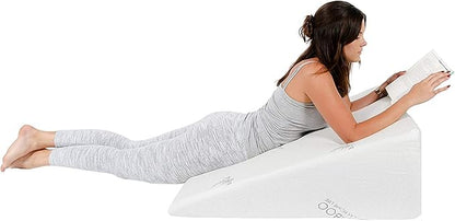 7.5 Inch Bed Wedge Pillow for Acid Reflux or Sleeping | 1.5 Inch Memory Foam Top with Stay Cool Cover | Incline Leg Elevation Pillows | Ideal for Gerd, Heartburn, and Snoring (30.5"Wx33"Lx12"H)