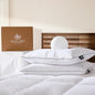 Pacific Coast Pillows Queen Size Set of 2, Goose Feather Down Pillow for Sleeping, Classic Diamond Pattern Hotel Pillow for Side Sleepers and Back Sleepers