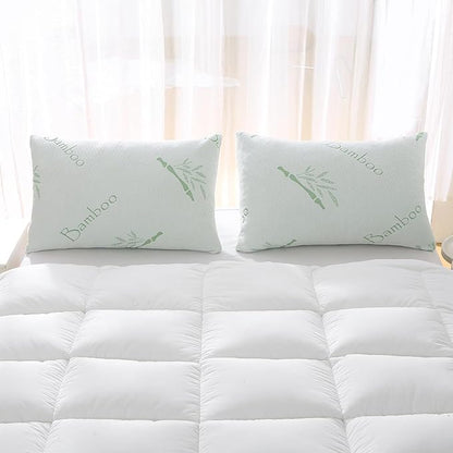 Shredded Memory Foam Pillows Set of 1, Cooling Zippered Breathable Memory Foam Bed Pillow for Sleeping 1 Pack, Queen Size Firm Pillow Gel for Neck Support, Hotel Quality Rest Pillow 20" x 30" Queen