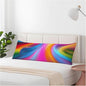 Decorative Home Body Pillow Covers Abstract Ocean, Rainbow Fractal Sea Waves Pillow Cushion Cases Lumbar Body Pillow Cover Soft Body Pillowcase for Bedroom Couch Sofa 20x54 Inch