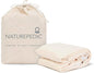 Naturepedic Organic Waterproof Mattress Protector Pad - Washable & Reusable Fitted Stretch Knit Mattress Cover - Highly Absorbent Bed Incontinence Pads - Breathable Cotton Protector for Queen, 9"-16"