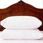 Thick Bed Pillows Standard Size Set of 2 Hotel Collection Soft Down Alternative Supportive Pillow for Back Stomach Side Sleeper White 20x26 inches