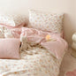 Pink Purple Floral Duvet Cover Queen Size Botanical Romantic Flower Bedding Set Kids Boys Girls Spring Aesthetic Garden Style Reversible Soft Breathable Comforter Cover 3Pcs
