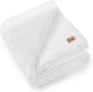UGG Nita Throw Blanket Soft Reversible Plush Throw for Couch or Bed Washable Warm Fluffy Blanket for College Dorm Essentials and Bedding with Down Alternative Fill, 50-inch x 70-inch, White Snow