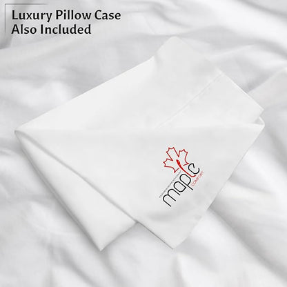 Down and Feathers Pillows King Size - 2 Pack, Premium Soft Pillow Authentic Canadian White Goose Down, 100% Cotton Cover for Comfort Luxury Experience - Includes Pillow Case