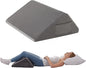 Knee Wedge Pillow, Memory Foam Leg Pillow Bed Wedge for Sleeping, Post Surgery Triangle Pillow for Knee Support, Leg Elevation, Knees Hip Back Pain Relief (23.6" x 26" x 10", Extra Large, Short Plush)