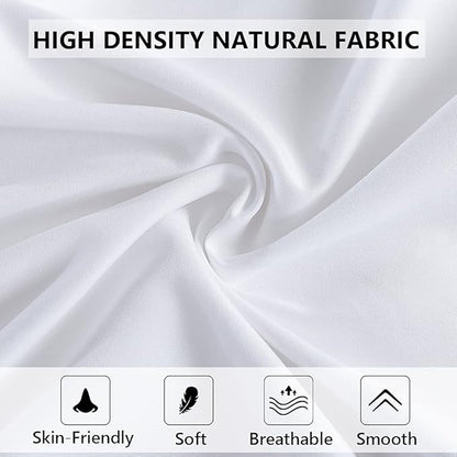 ELNIDO QUEEN Body Pillow with Pillowcase - Soft Long Bed Pillow for Adults - Breathable Full Body Pillow Insert for Sleeping, 20x54inches - White