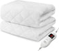 Heated Mattress Pad Twin Size, Electric Mattress Pad Cover w/Single Control 8 Heating Settings, Bed Warmer w/ 4 Auto Shut Off Settings, UL Certified, Deep Pocket, Machine Washable, White