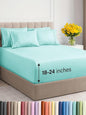 Extra Deep Full Sheet Set - 6 Piece Breathable & Cooling Sheets - Hotel Luxury Bed Sheets Set - Easy & Secure Fit - Soft, Wrinkle Free & Comfy Sheets Set - Spa Blue Sheet Set with Extra Deep Pockets