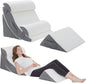 Wedge Pillow Set for After Surgery – 5PCS Orthopedic Bed Wedge Pillow Set for Sleeping, Body, Back and Leg Pain Relief Comfortable & Adjustable Support Pillows-Anti Snoring (Grey)