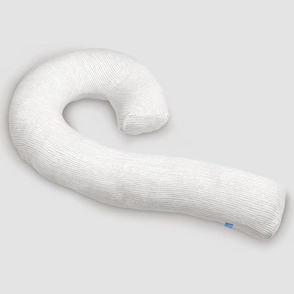 Body Pillow for Adults - Soft Long Bed Pillows Insert for Sleeping - Shredded Memory Foam & Removable Washable Cover - Swan Shaped Pregnancy Side Sleeper Pillow 49 Inch (Grey)