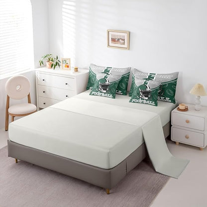 Feelyou Football Comforter Set Queen Size 7 Pieces Ball Games Bedding Set for Kids Boys Girls Rugby Bed in a BagFootball Bedroom Decor Rugby Sports