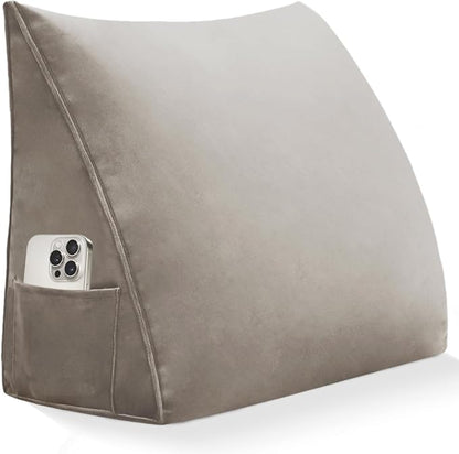 Wedge Pillow Headboard Reading Pillow Triangular Backrest Support Pillow for Sitting in Bed Positioning Support Pillow for Sofa Daybed Removable Cover