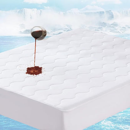 Instant Cool Twin Mattress Pad for Hot Sleepers, Waterproof Cooling Mattress Topper Cover with TriSupport 3D Tech, Cloud-Like Mattress Protector Pad