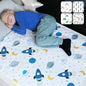 Hygge Sheets® Potty Training Pee Pads for Kids, Toddlers - 100% Waterproof, Non Slip Bed Wetting Pad for Twin Beds - Washable, Reusable Mattress & Sheet Protector - Space