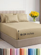 Extra Deep Queen Sheet Set - 6 Piece Breathable and Cooling Sheets - Hotel Luxury Bed Sheets Set - Easy & Secure Fit - Soft, Wrinkle Free and Comfy Sheets Set - Beige Sheet Set with Extra Deep Pockets