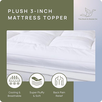 Plush Extra Thick Pillow Top Full Size Mattress Topper for Firm Mattress, Soft & Cooling Hotel Bed Topper for Back Pain with Natural Cotton Cover, Overfilled Mattress Pad Cover, Fit to 6”-22” Mattress