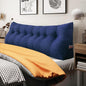 Headboard Pillow Wedge King Size Large Bolster Pillow for Bed Triangle Reading Pillow Back Support Pillow for Sitting Up in Bed XXL Couch Daybed Bed Rest Backrest Cushion Linen Blue