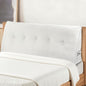 Headboard Pillow Twin Bed Wedge Pillow for Dorm, Daybed, Back Support, Sitting Up, Reading, Relaxing, Beige Cream