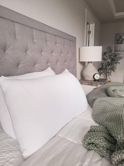 Avolare Cooling Pillow Cases, 2 Pack Arc-Chill Q-max>0.5 Cool King Size Summer Pillow Cover for Hair Skin, Soft Silky 20" x 36" Stain Pillowcase Protector with Zipper - White