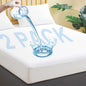 Waterproof Mattress Protector Twin XL Size, 2 Pack Breathable Mattress Cover, Fitted Deep Pocket Mattress Pad Cover Stretches up to 21 Inches, Soft Noiseless Bed Cover
