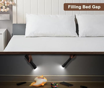Vekkia Queen Bed Wedge Pillow/Headboard Pillow for Headboard Gap,Bed Gap Filler to Close Gap (0-3.5"),with Handy Pockets and Washable Cover- Grey