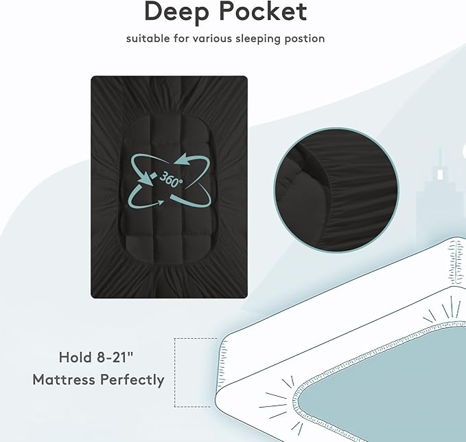 Mattress Topper Cal King,Extra Thick Mattress Pad Cover for Back Pain,Cooling Mattress Protector with 8-21 Inch Deep Pocket,Overfilled Down Alternative Filling,Black