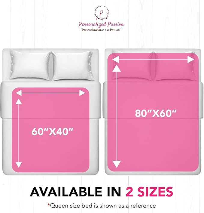 Personalized Blankets for Adults - Custom Blanket with Embroidered Name or Monogram - Soft Fleece Throw Cover for Bed & Couch - Silver (40"x60")